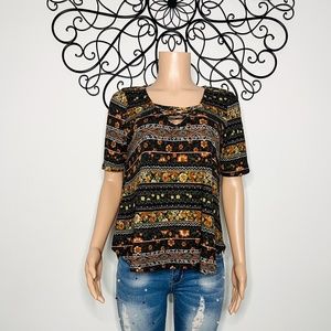 Iris Floral MS SS Knit